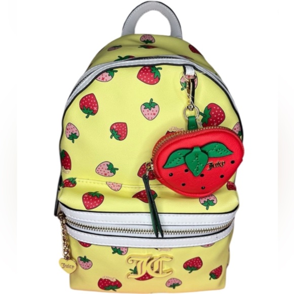 Juicy Couture Handbags - NWT Juicy Couture Yellow Strawberry Backpack